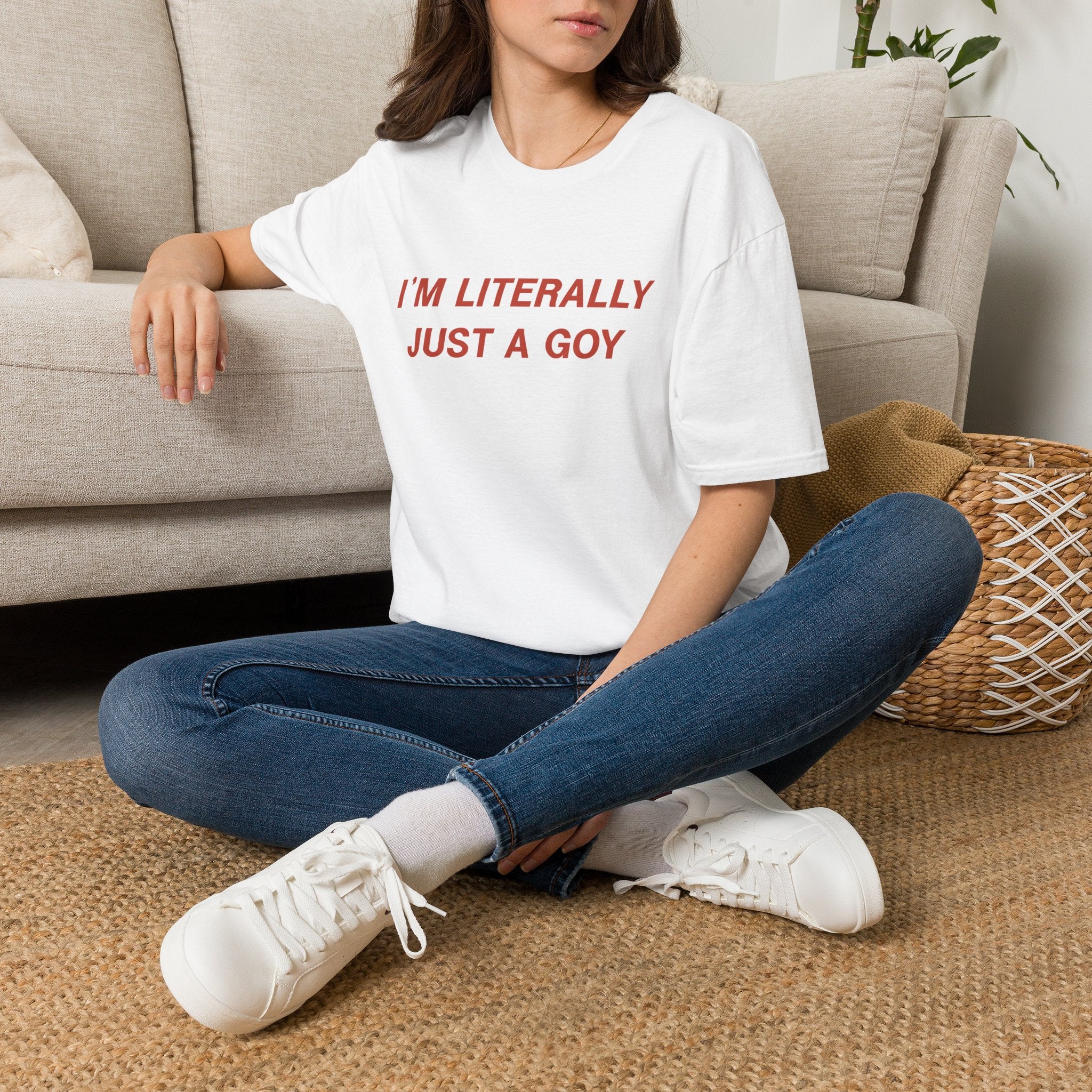 "I'm Literally Just a Goy" | Gildan 64000 Unisex T-Shirt